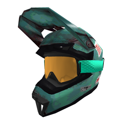 Clean Blue Motorcross Helmet