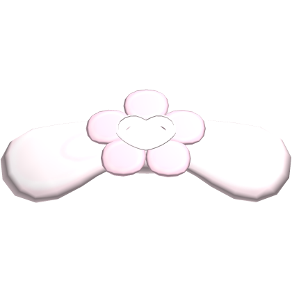 ♡ : Cute Pink Bow w/ Flower clip Roblox item