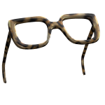 Raised Leopard Oversized Square Glasses