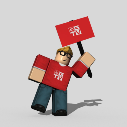 EthanGamerTV holding EGTV sign Roblox decal