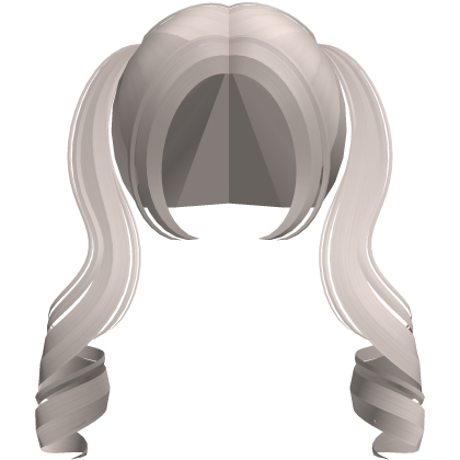 ♡ kawaii long ash blonde curly pigtails Roblox item