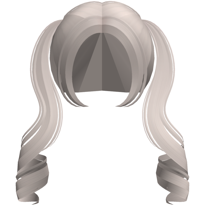 ♡ kawaii long ash blonde curly pigtails