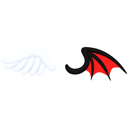 Half Angel Half Demon Wings