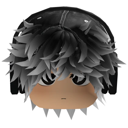 White Messy Emo Hair w/ Y2K Cap & Cute Boy Face | Roblox Item - Rolimon's