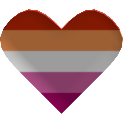Lesbian/WLW Pride Heart Pin Roblox item