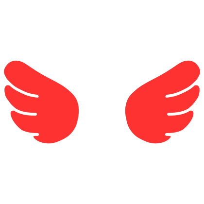 ♡ Cute Glowing Chibi Angel Wings Red