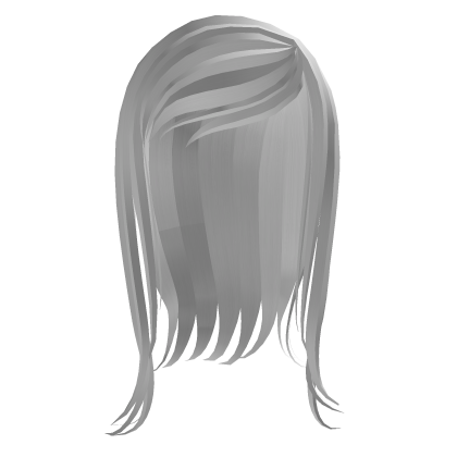 † Emo scene hair in white with wispy ends Roblox item