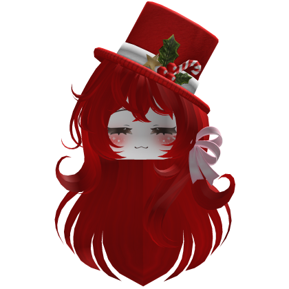 Beautiful Christmas hat hairstyle bow (Red)