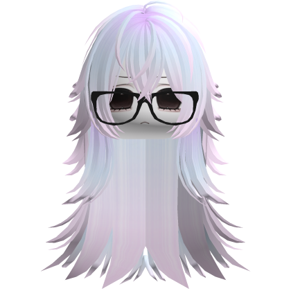 Vkei Moe Pastel Messy Long Hair /w Glasses