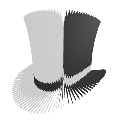 Black & White Illusionist's Top Hat Roblox item