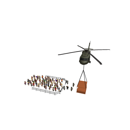 Evac site with heli