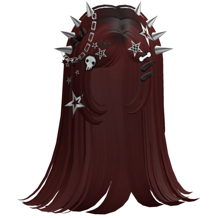 ♡ Scene Spiky Straight Hair (Red)