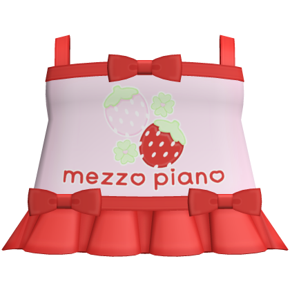 𖹭◞ kawaii red mezzo strawberry dress ! ! 