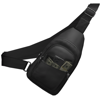Chrome Crossbody Sling Bag w/Money