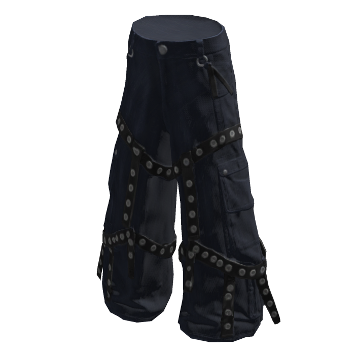 Strapped Emo Pants Navy Blue