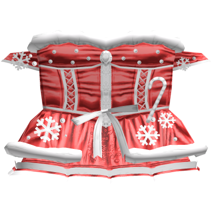 Kawaii Cute Cozy Winter Christmas Dress in red