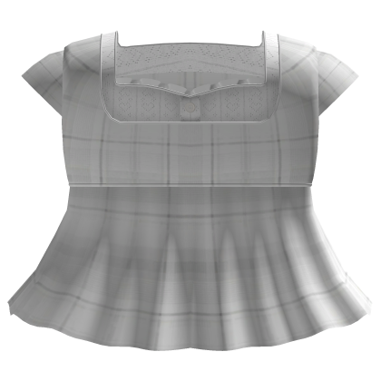 cute plaid dress in white Roblox item
