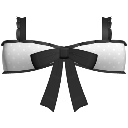 ♡ : cute short black polka dot top Roblox item