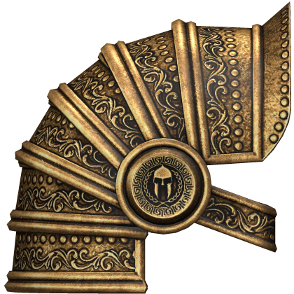 Gold Roman Centurion Armor Pauldron - Right