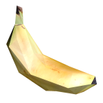 low poly banana