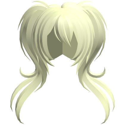 fluffy moe long swirly ponytails yellow