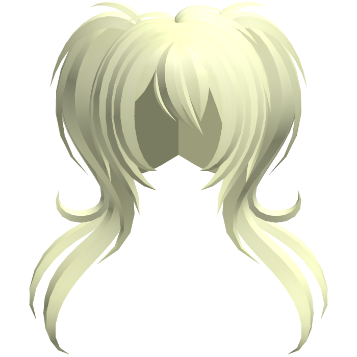 fluffy moe long swirly ponytails yellow