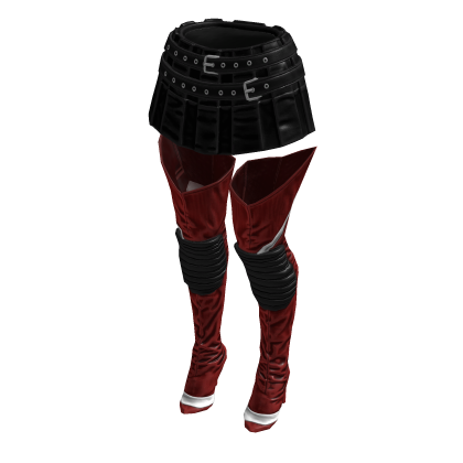 Fashionista Boot Chic Skirt (Black Red Black)