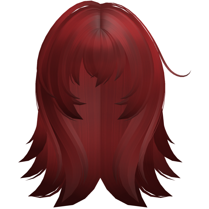 aoi mukou fluffy messy anime hair red