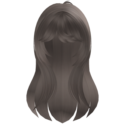 sweet overgrown messy straight hair in ash