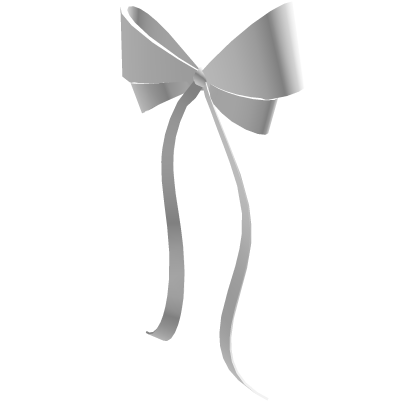 Big White Angelic Ribbon Bowtie 