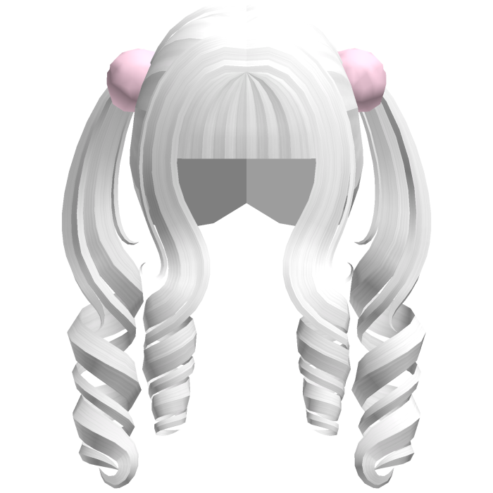 ♪ 〜 Cute White Swirly Moe Anime Hair 