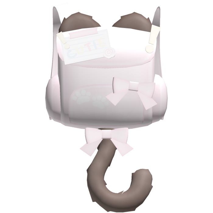 ♡ kawaii pink kitty backpack w ash brown tail