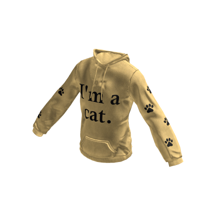 Cat Ears Hoodie | "I'm a Cat" | Pastel Yellow thumbnail