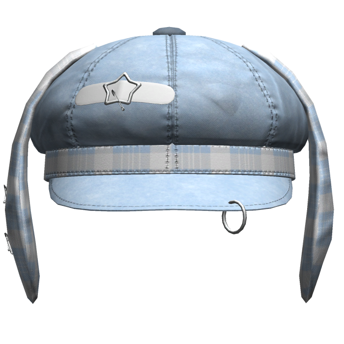 Kawaii Bunny Cap Blue&White