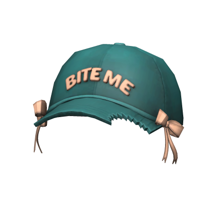 [NEW 🚨] "BITE ME" Cap with Bows in Green/Peach
