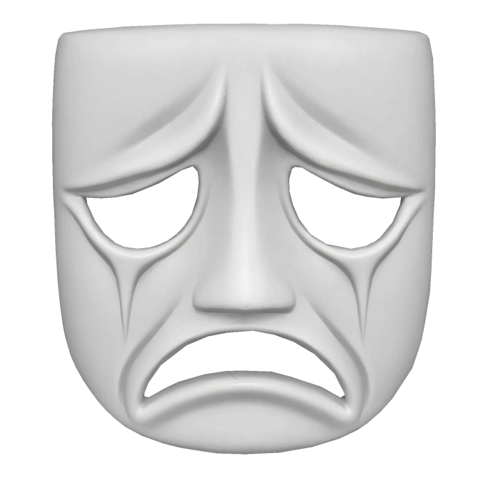 Sorrowful Theatrical Tragedy Mask