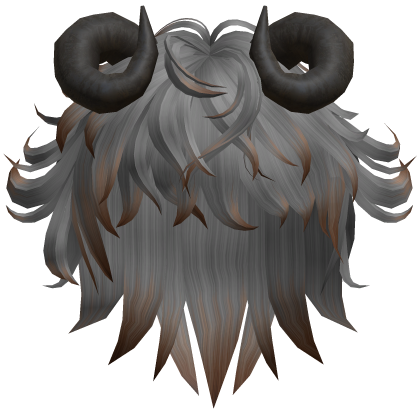 Ram Horn Shag Hair - Grey