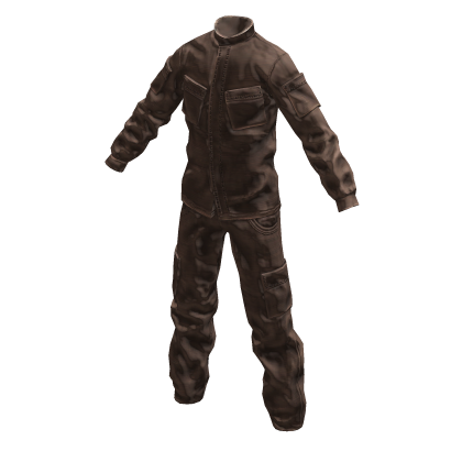 Brown Work Uniform Coverall Jumpsuit