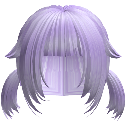 messy cute short moe pigtails in purple Roblox item