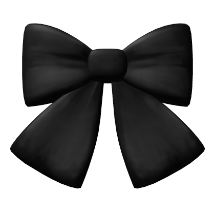 Black Silky Cutesy Girly Y2K Hair Bow Roblox item