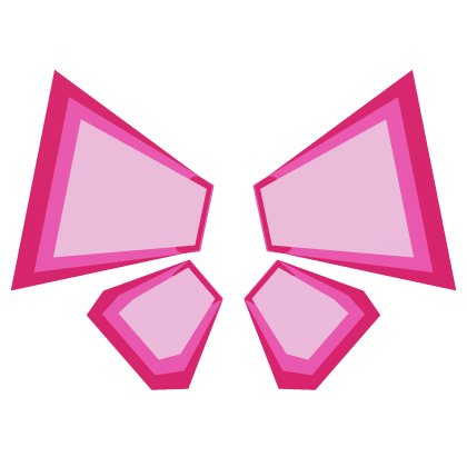 Hot pink digital blocky butterfly wings
