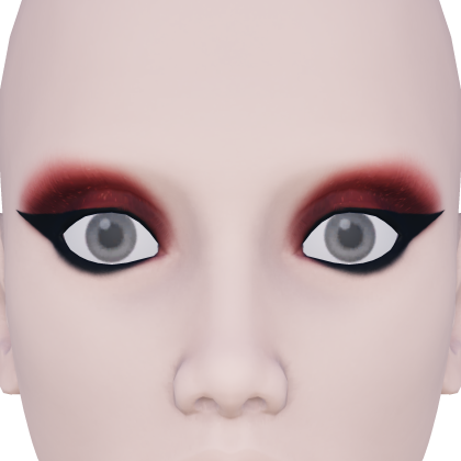 Halloween Red Smokey Eyeshadow with Black Eyeliner