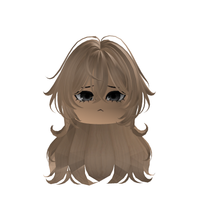 Cute Blonde Hair Y2K Preppy Messy Girl Face Roblox item