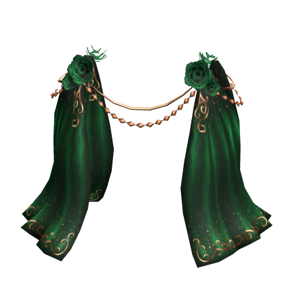 Ethereal Green and Gold Rose Goddess Skirt (1.0)