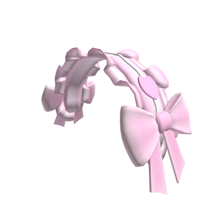 Ribbon Heart Headband - Pink Roblox item