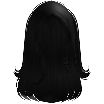 ۶ৎ | half up long sweet swoop black hair Roblox item