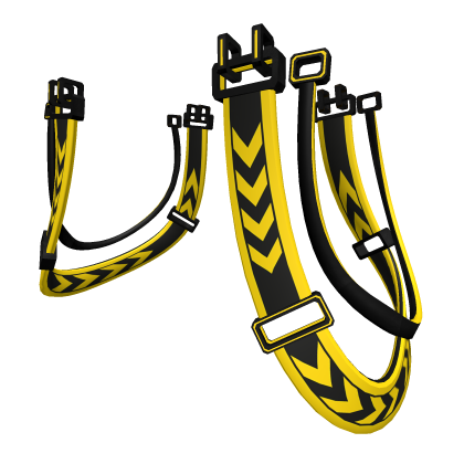 Hazard Caution Yellow Suspenders