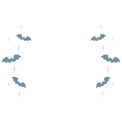 Halloween Bat Light Blue Sparkle Aura Confetti