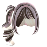 Neapolitan Cutesy Curly Pigtail w/ Bangs