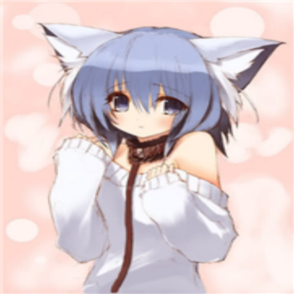 Anime Blue Haired Catgirl Roblox decal
